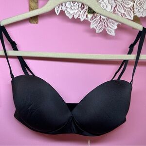 SKIMS Ultimate Strapless Push-up Bra 32D NWT onyx black